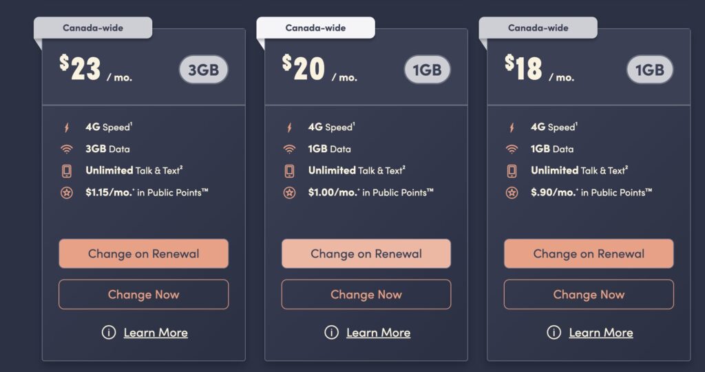 Change Subscriptoionの18＄プラン
